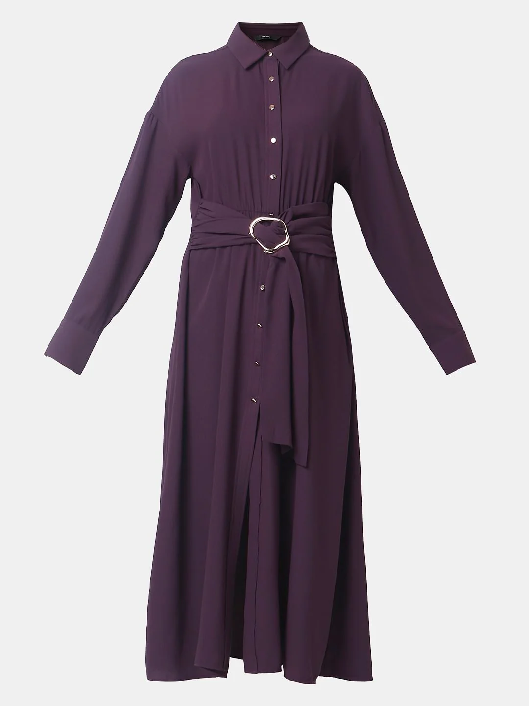 Plum Shirt Dress - Image 7