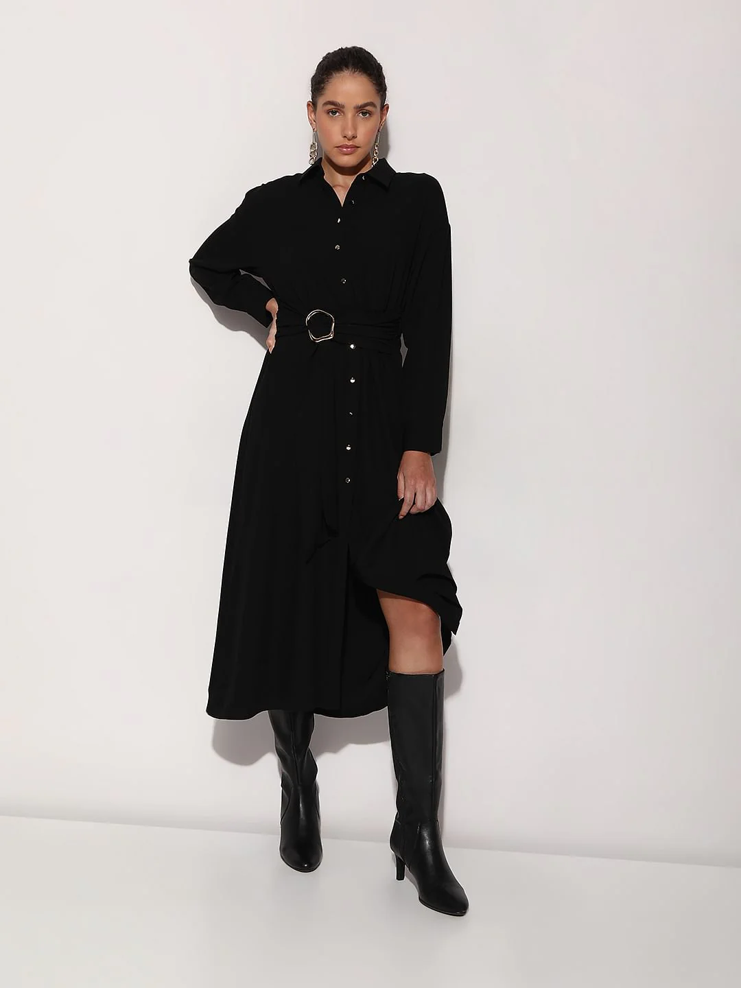 Black Shirt Dress