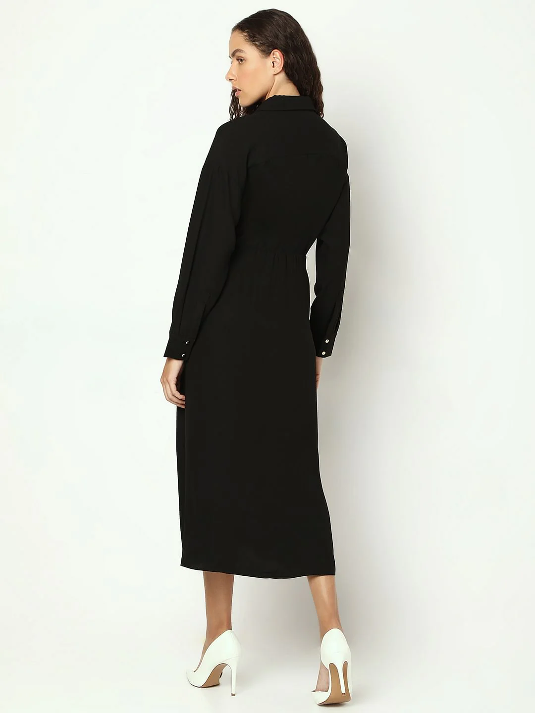 Black Shirt Dress - Image 4