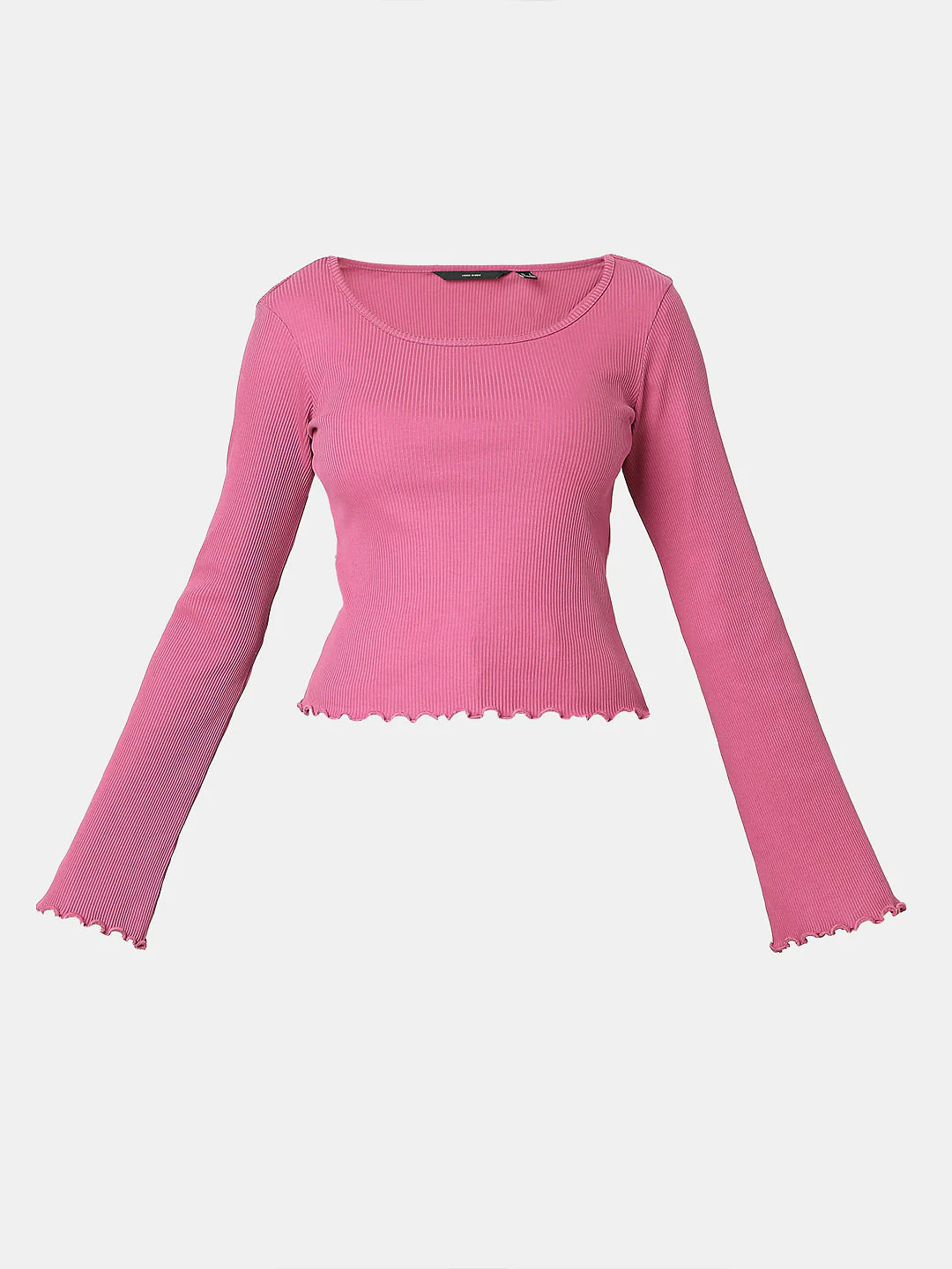 Pink Ribbed Knitted Top - Image 7
