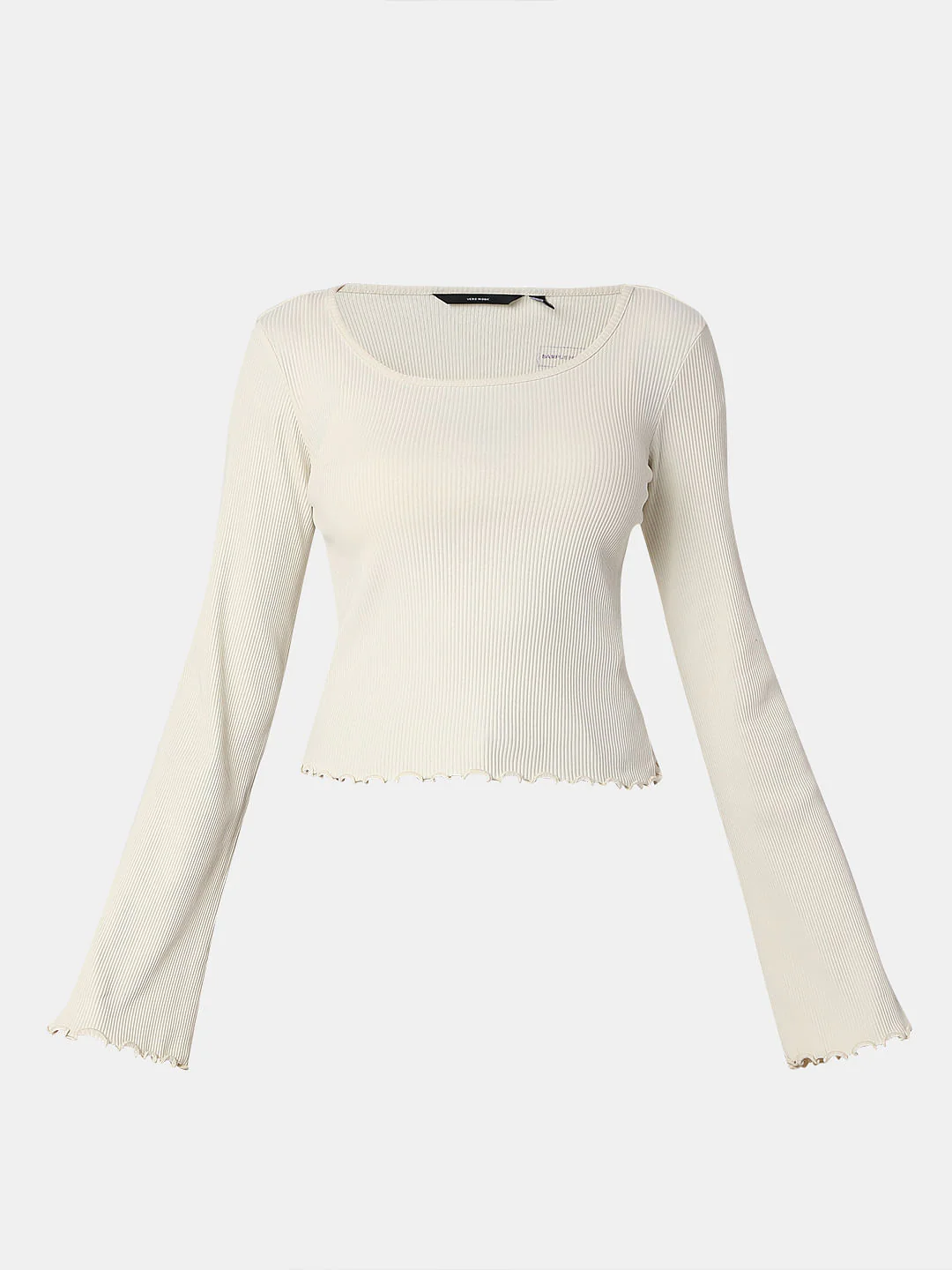Off-White Ribbed Knitted Top - Image 7