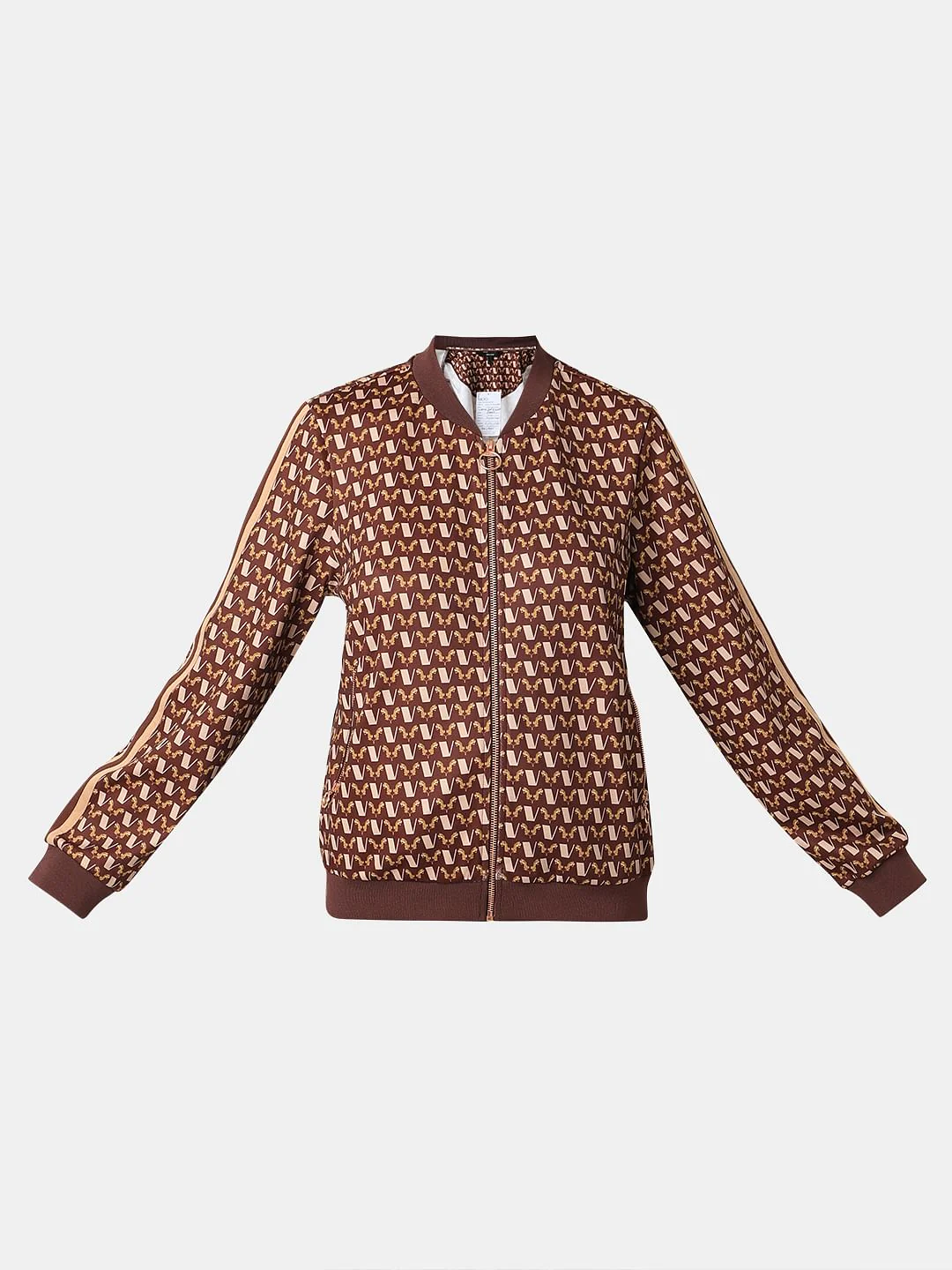 Brown Abstract Print Co-Ord Set Jacket - Image 7