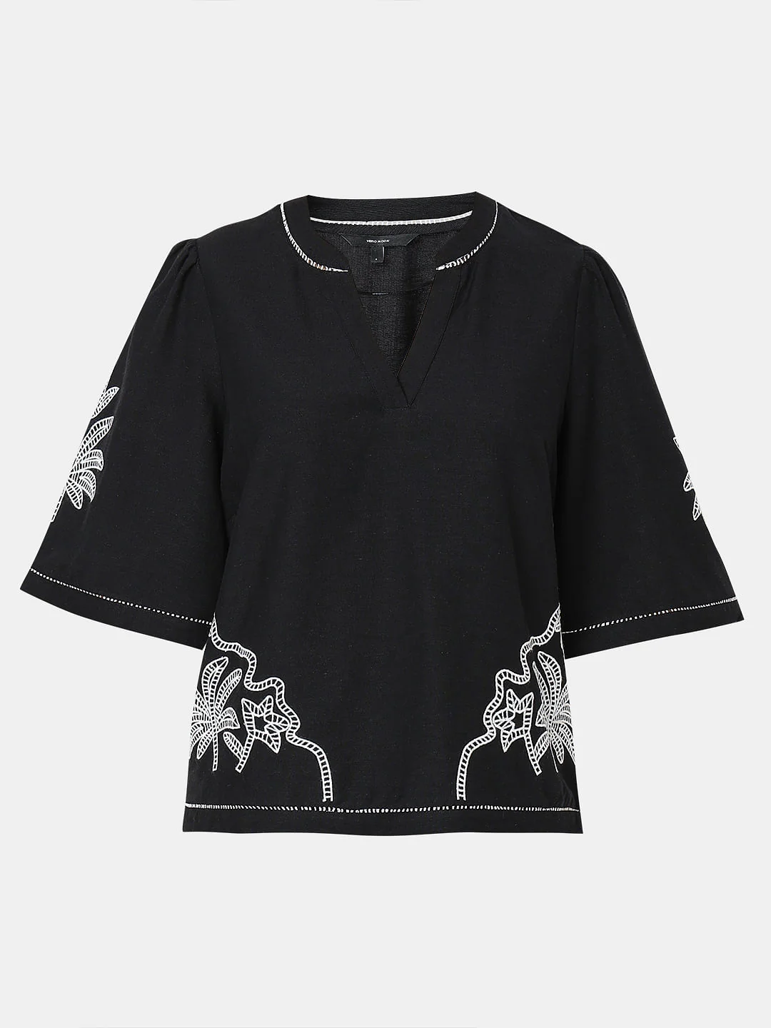 Black Embroidered Co-Ord Set Top - Image 7