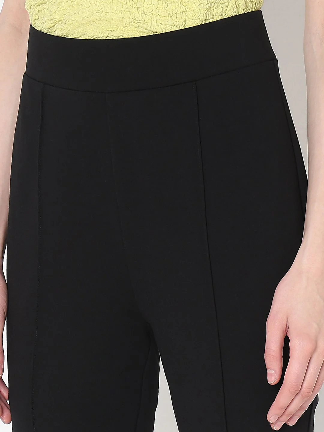 Black High Rise Flared Pants - Image 8