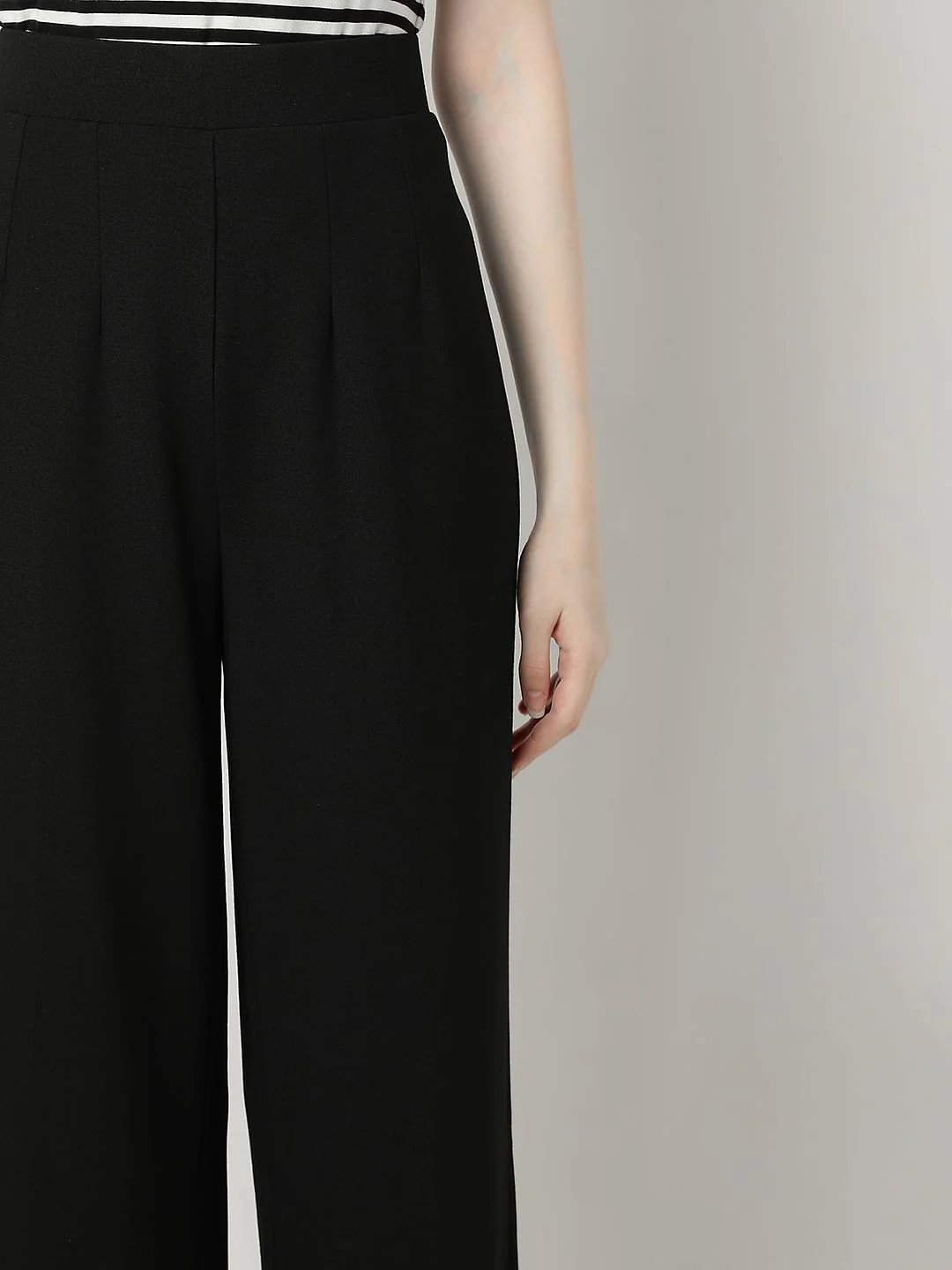 Black High Rise Wide Leg Pants - Image 6
