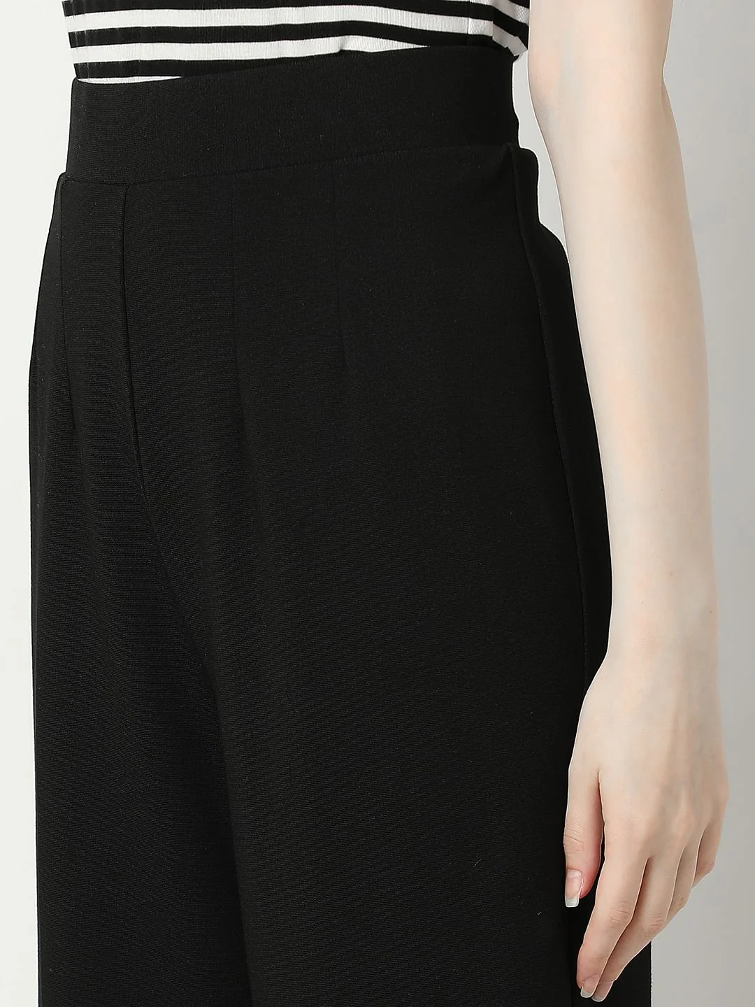 Black High Rise Wide Leg Pants - Image 8
