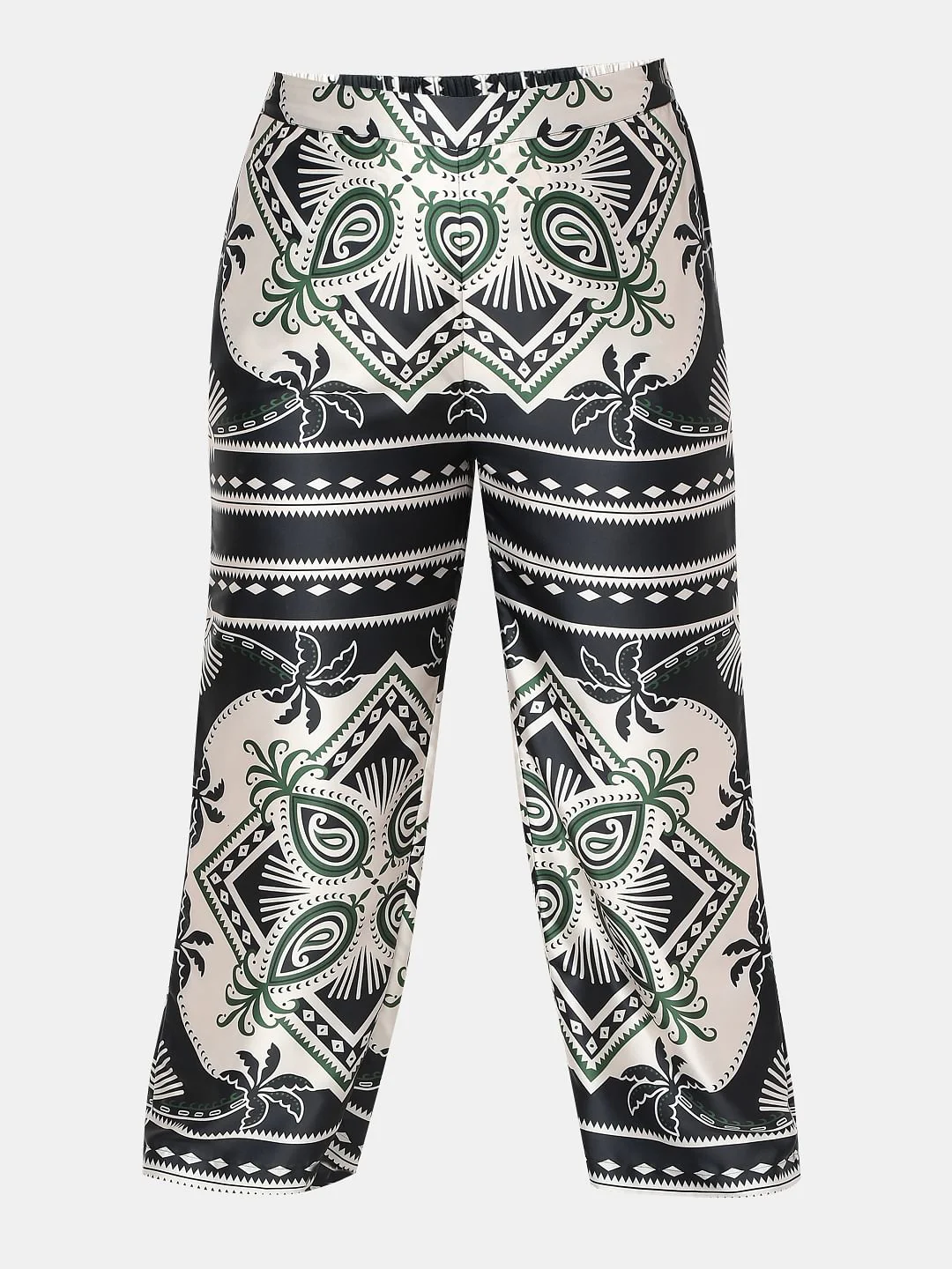 Curve Black Printed Co-Ord Set Pants - Image 7