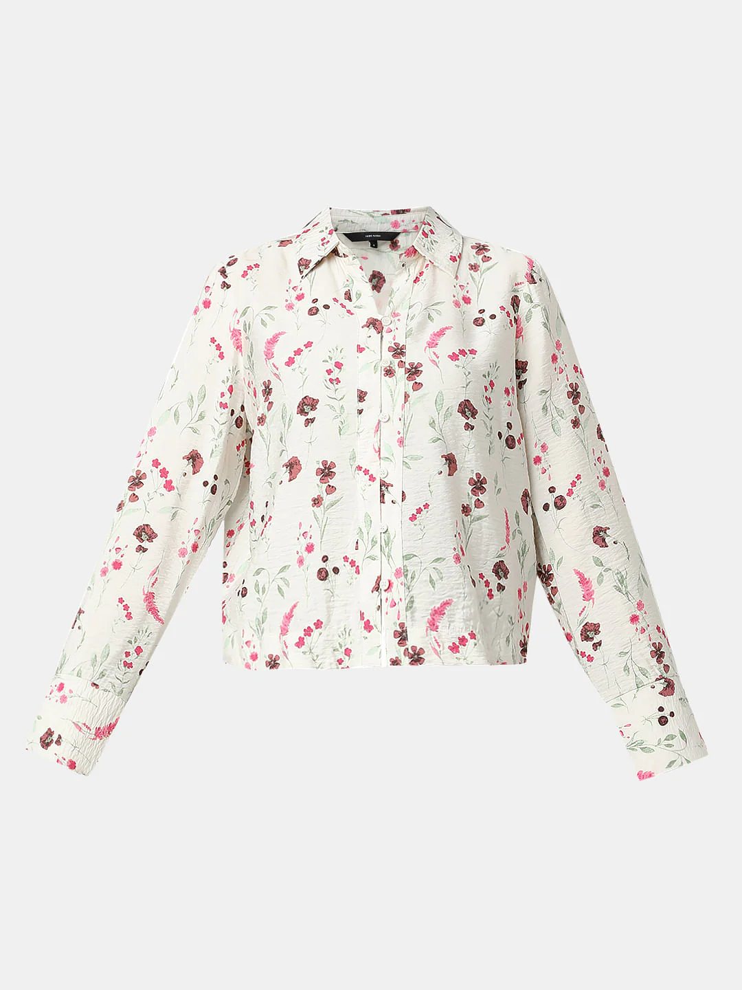 Beige Floral Print Shirt - Image 7