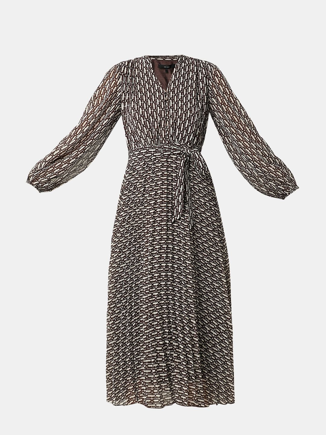 Black Printed Midi Dress - Image 7