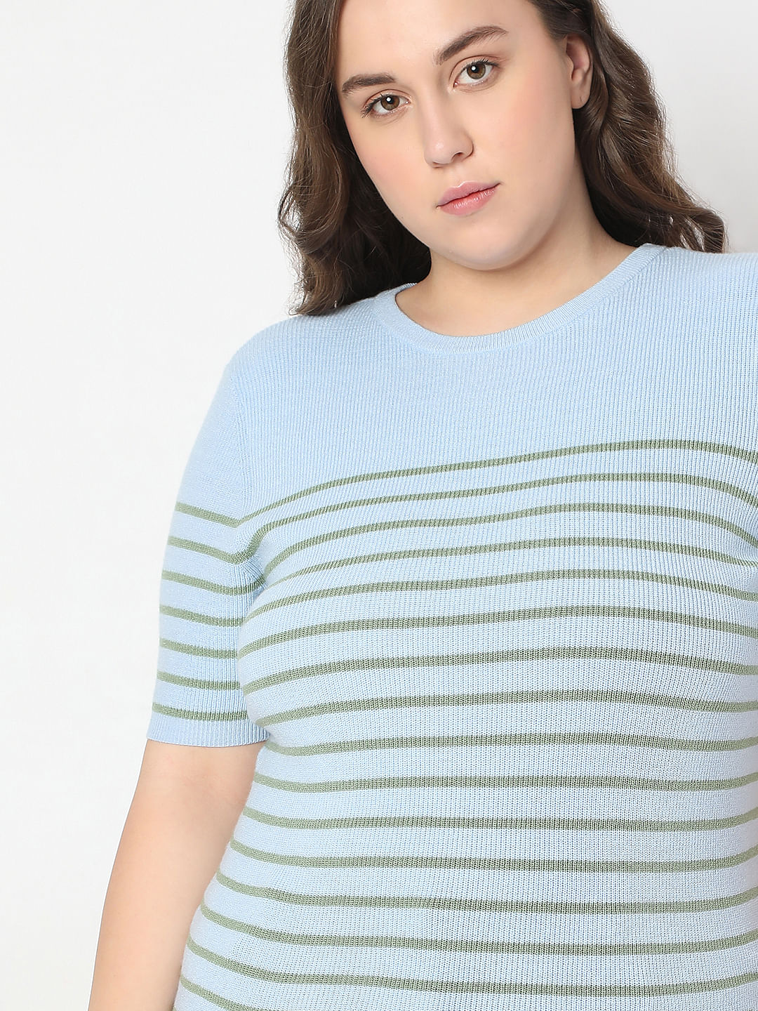 Curve Blue Short Sleeves Top - Image 6