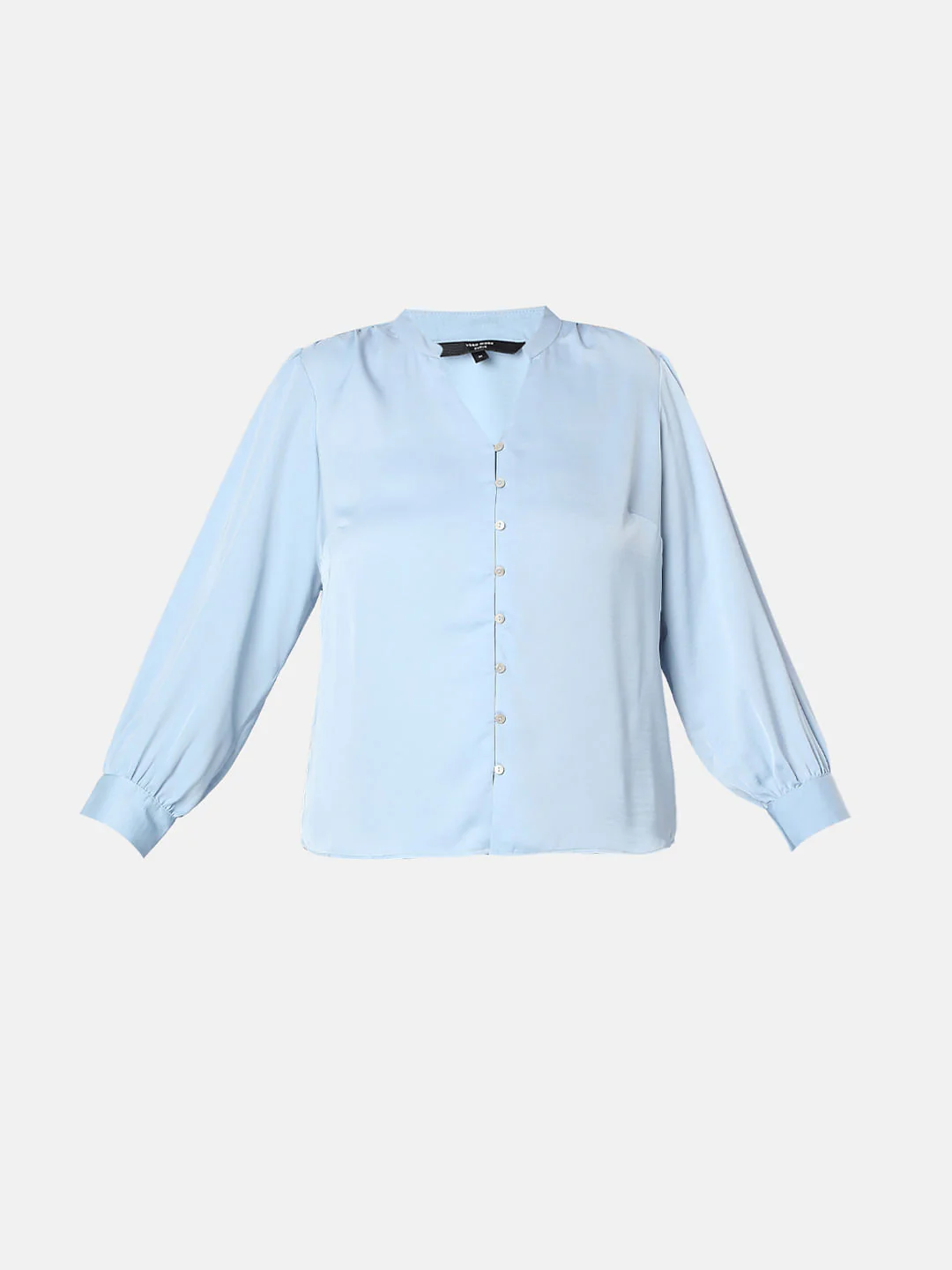 Curve Powder Blue V-Neck Top - Image 7