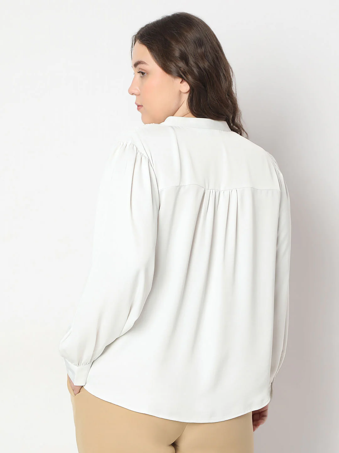 Curve White V-Neck Top - Image 4