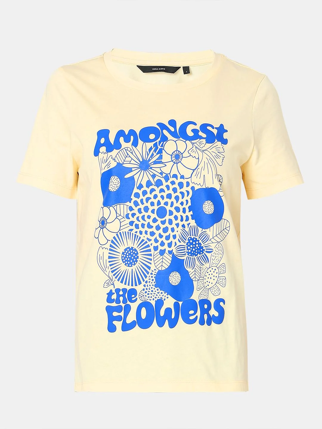 Yellow Graphic Print Cotton T-Shirt - Image 7