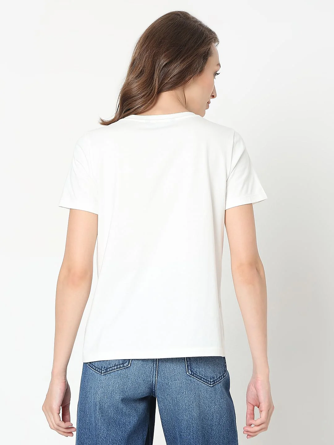 White Typographic Print T-Shirt - Image 4
