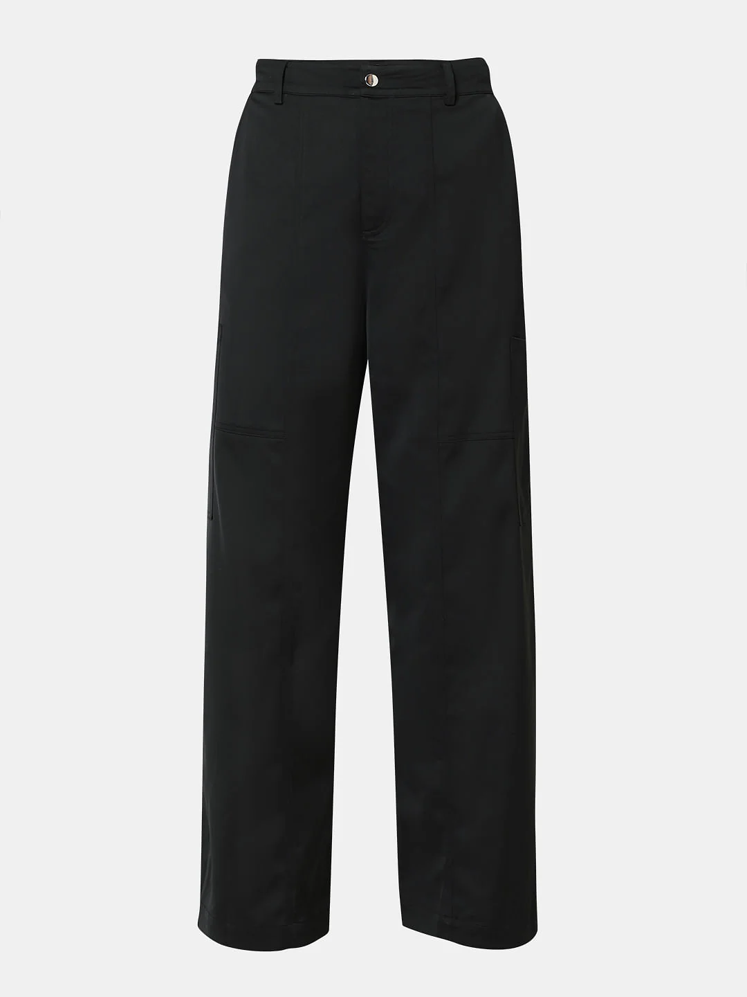 Black Straight Fit Cargo Pants - Image 7