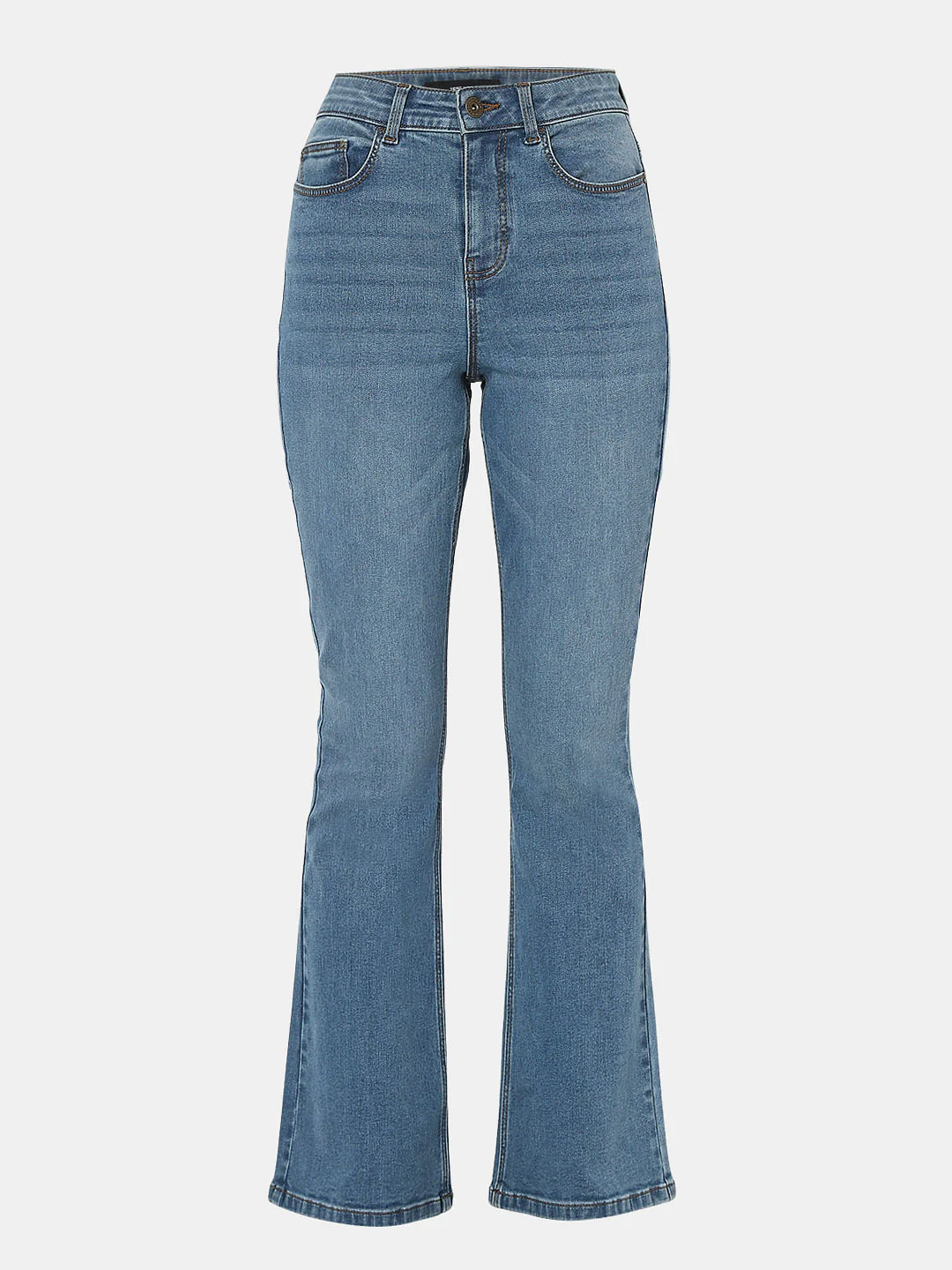 Light Blue High Rise Bootcut Jeans - Image 7