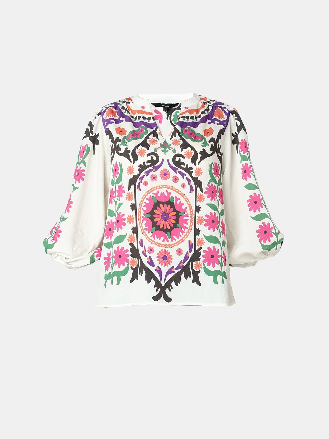 Beige Floral Print Top - Image 7
