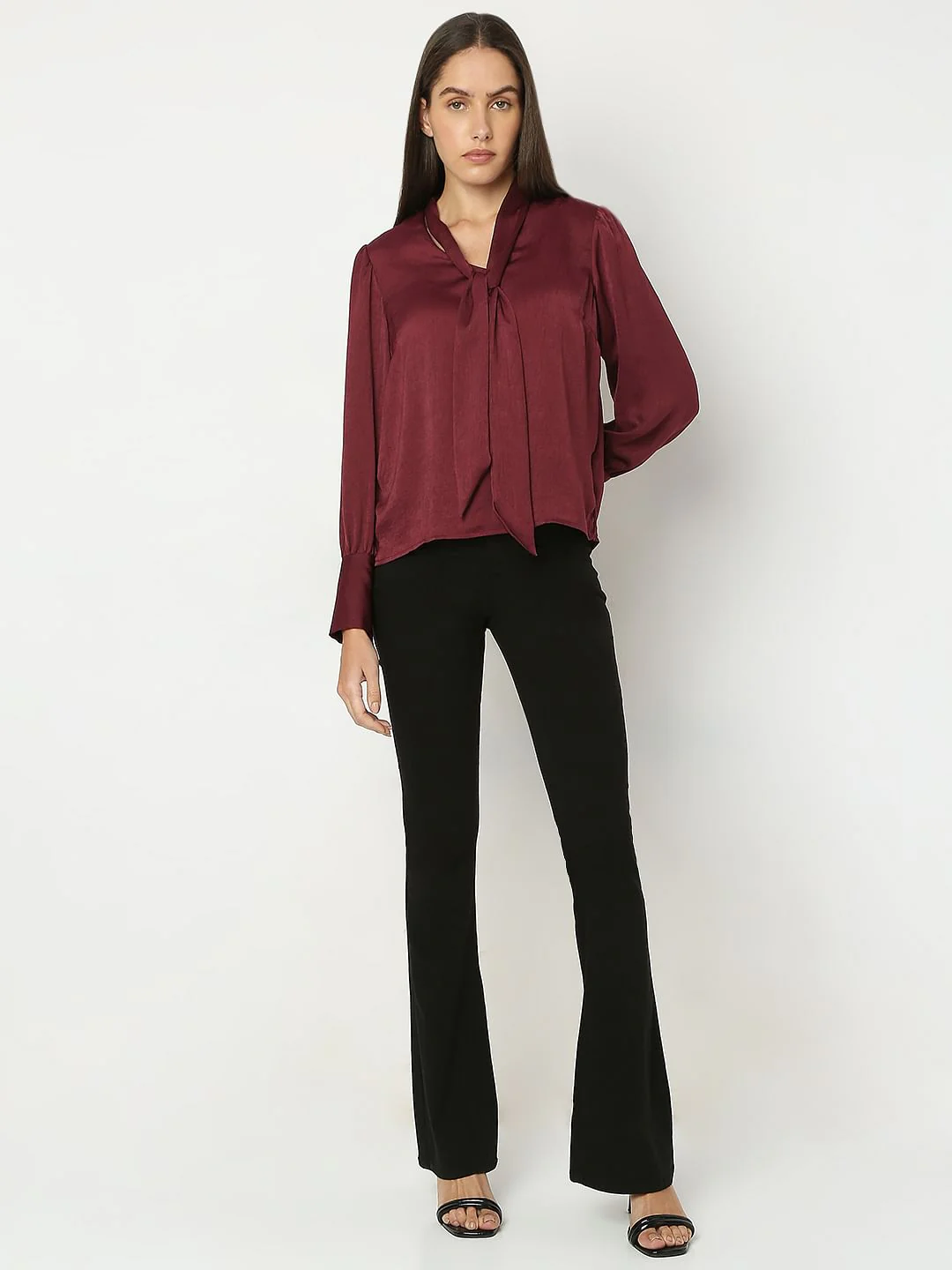 Maroon Satin Top - Image 5