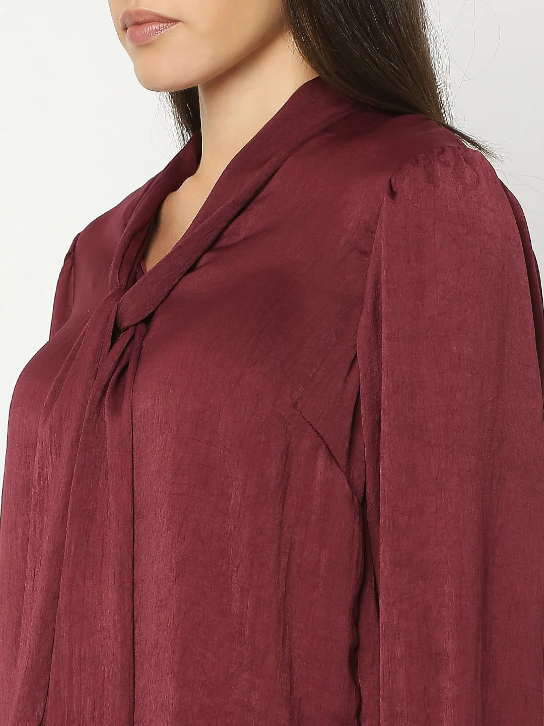 Maroon Satin Top - Image 8