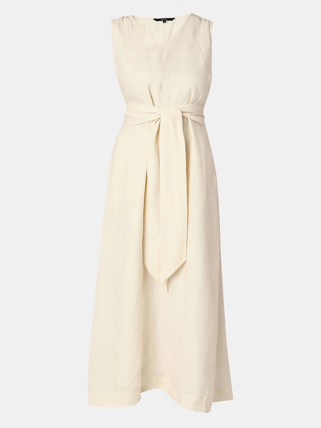 Off-White Linen Midi Dress - Image 7