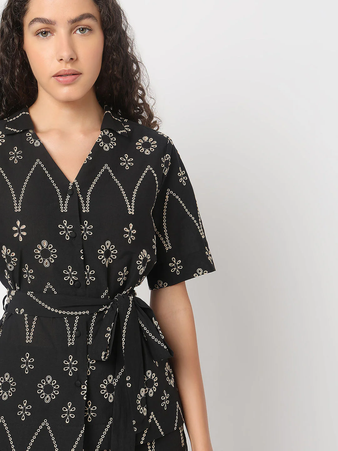 Black Embroidered Co-Ord Set Top - Image 6