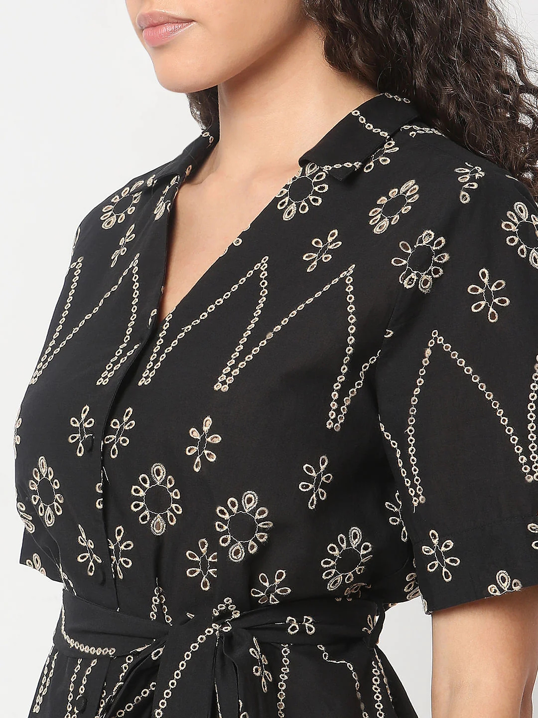 Black Embroidered Co-Ord Set Top - Image 8