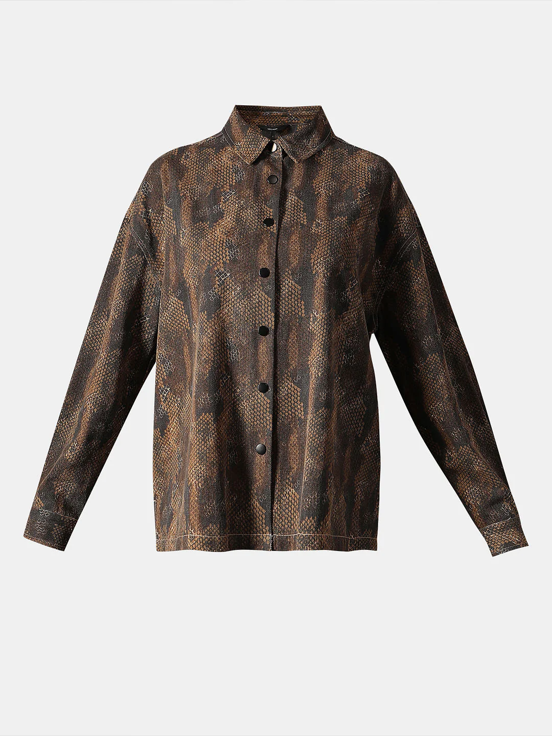 Disney Dark Olive Animal Print Shirt - Image 7