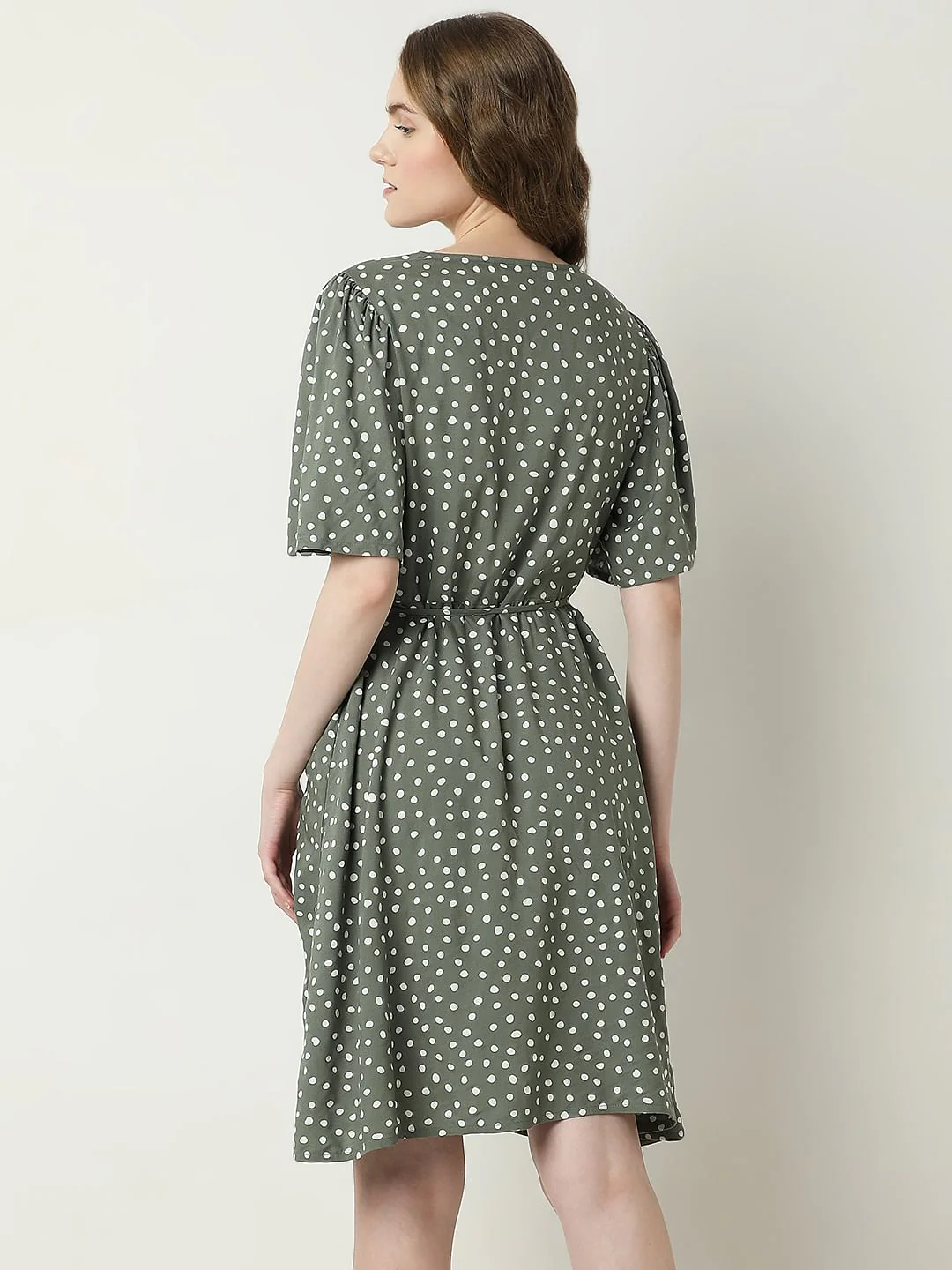 Green Polka Dot Dress - Image 4