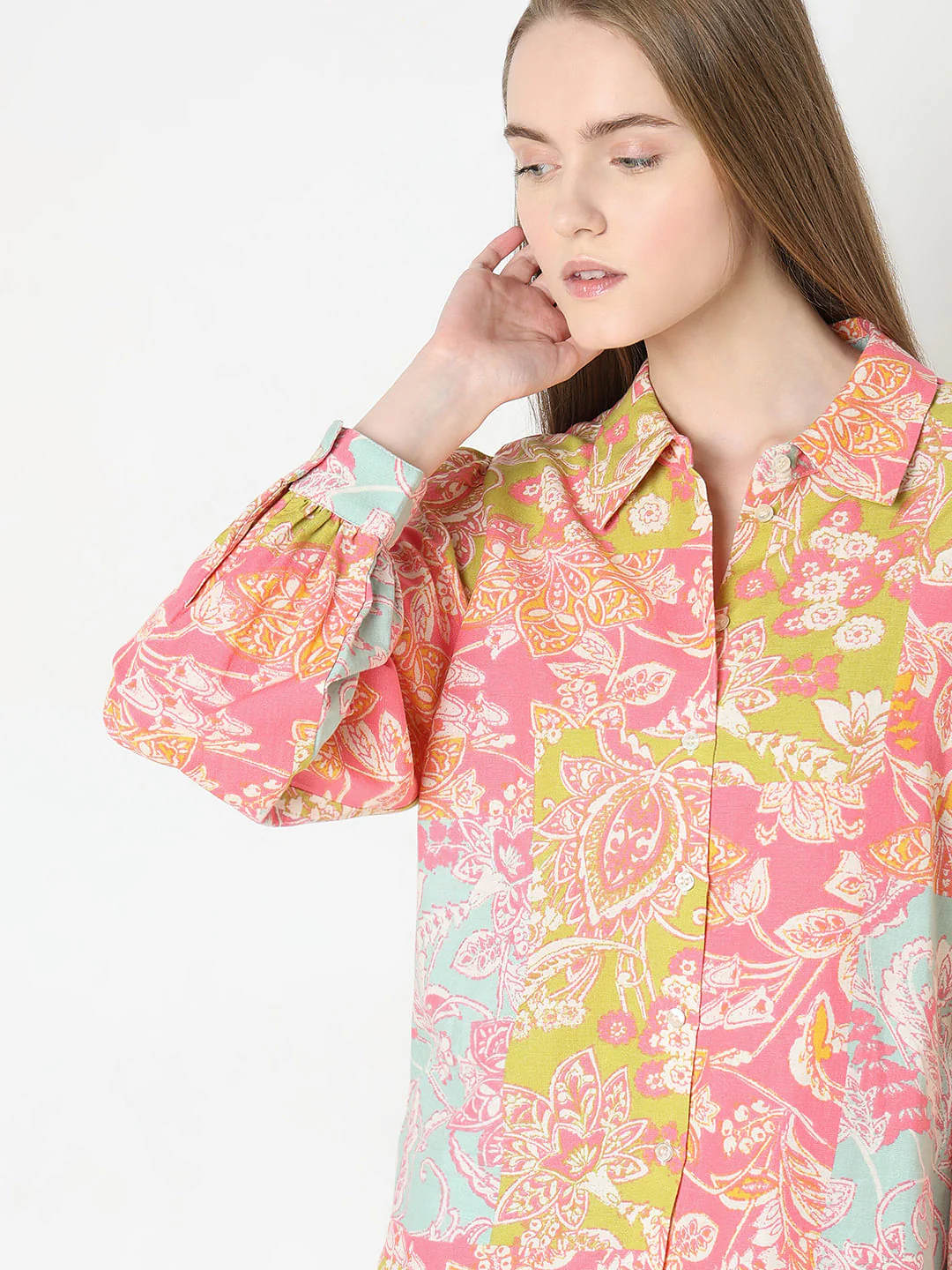 Pink Floral Print Shirt - Image 6