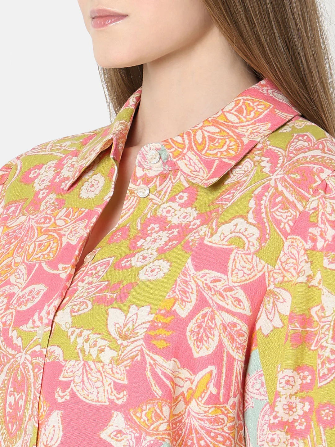Pink Floral Print Shirt - Image 8