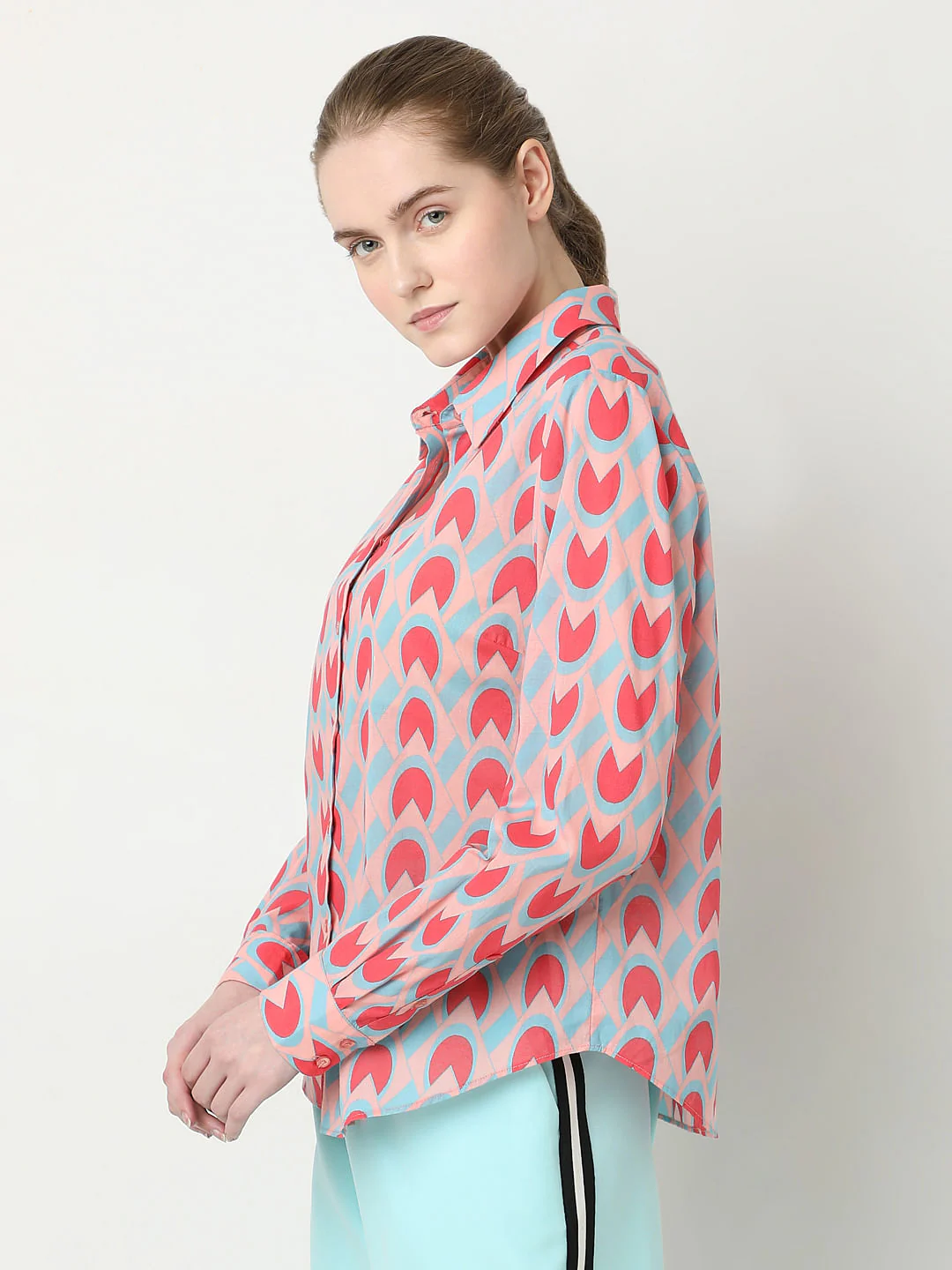 Pink Abstract Print Shirt - Image 3