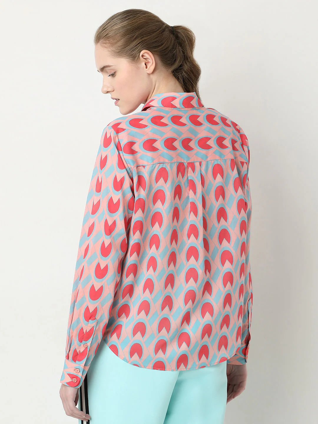 Pink Abstract Print Shirt - Image 4