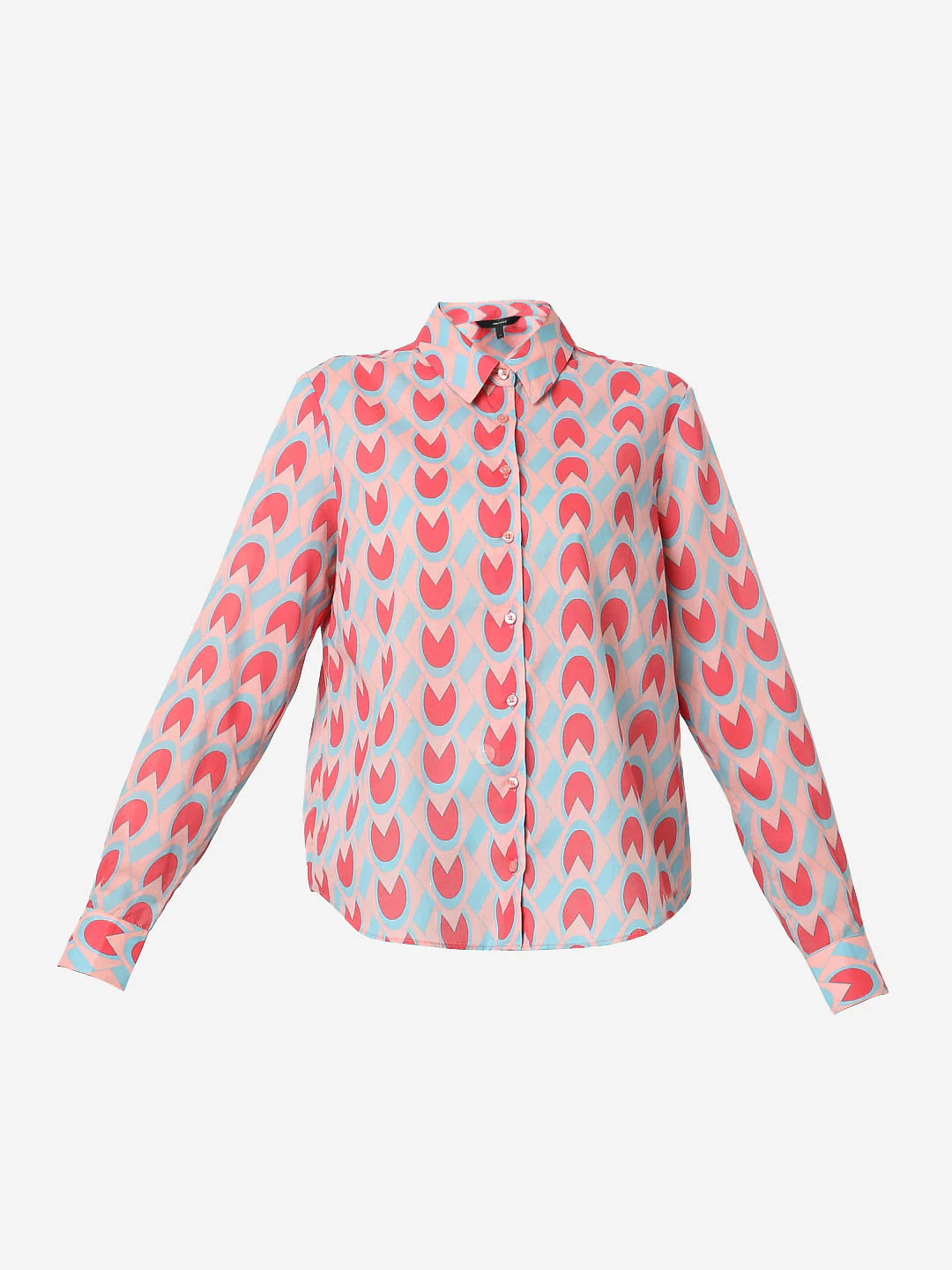 Pink Abstract Print Shirt - Image 7