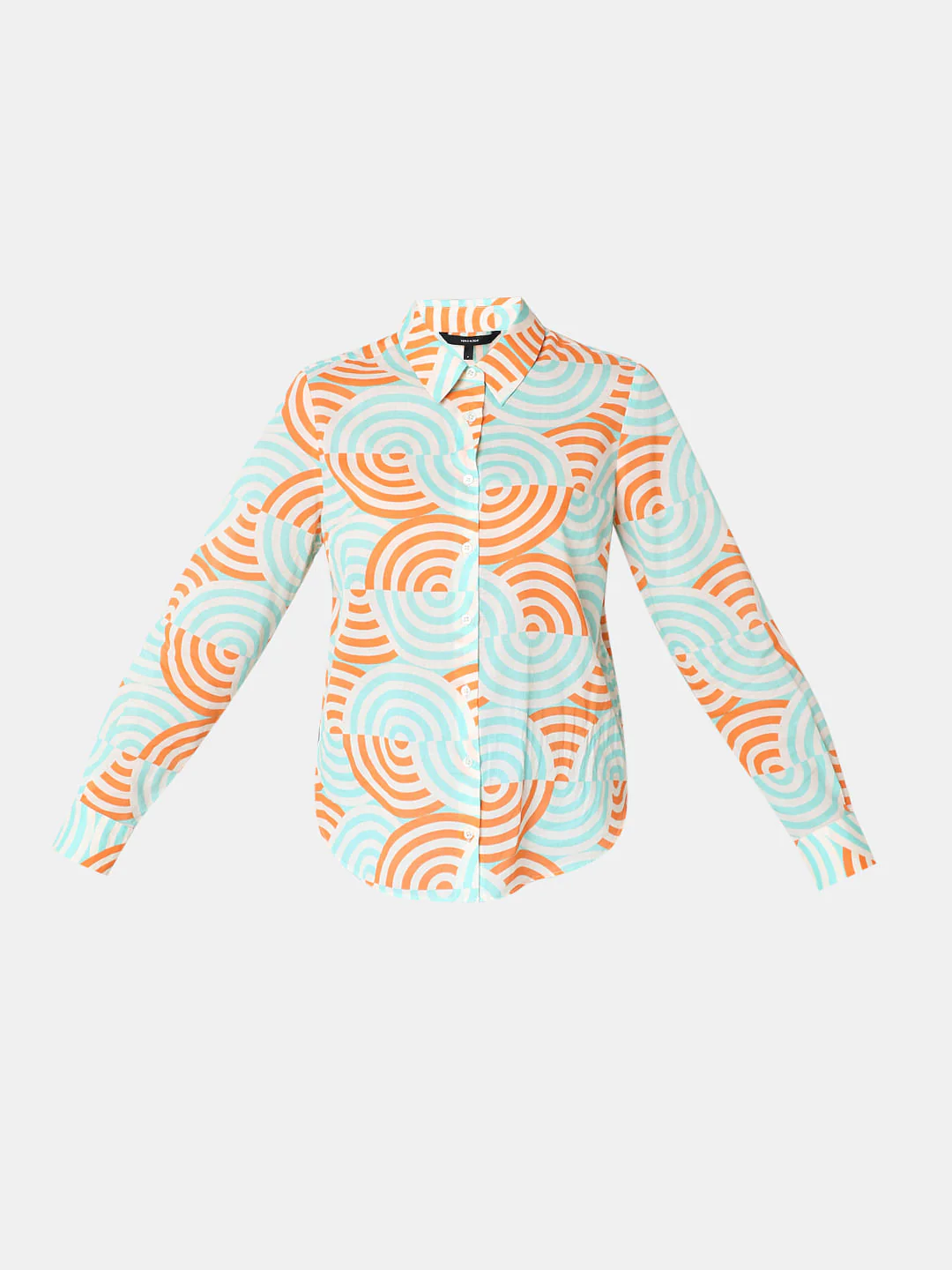 White Printed Cotton Shirt - Image 7