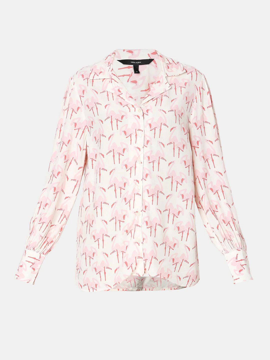 White Flamingo Print Shirt - Image 7