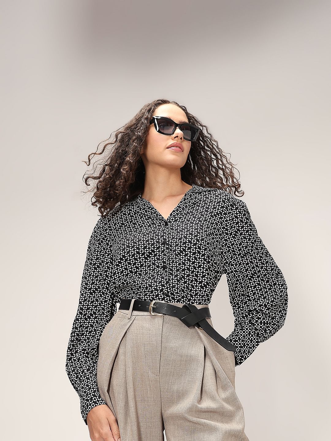 Black Printed Shirt