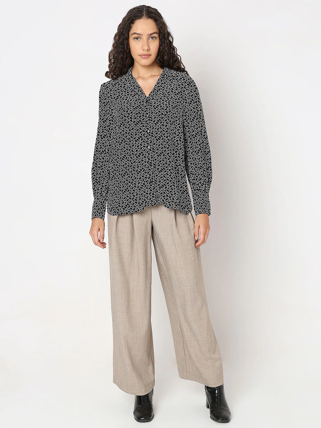 Black Printed Shirt - Image 5