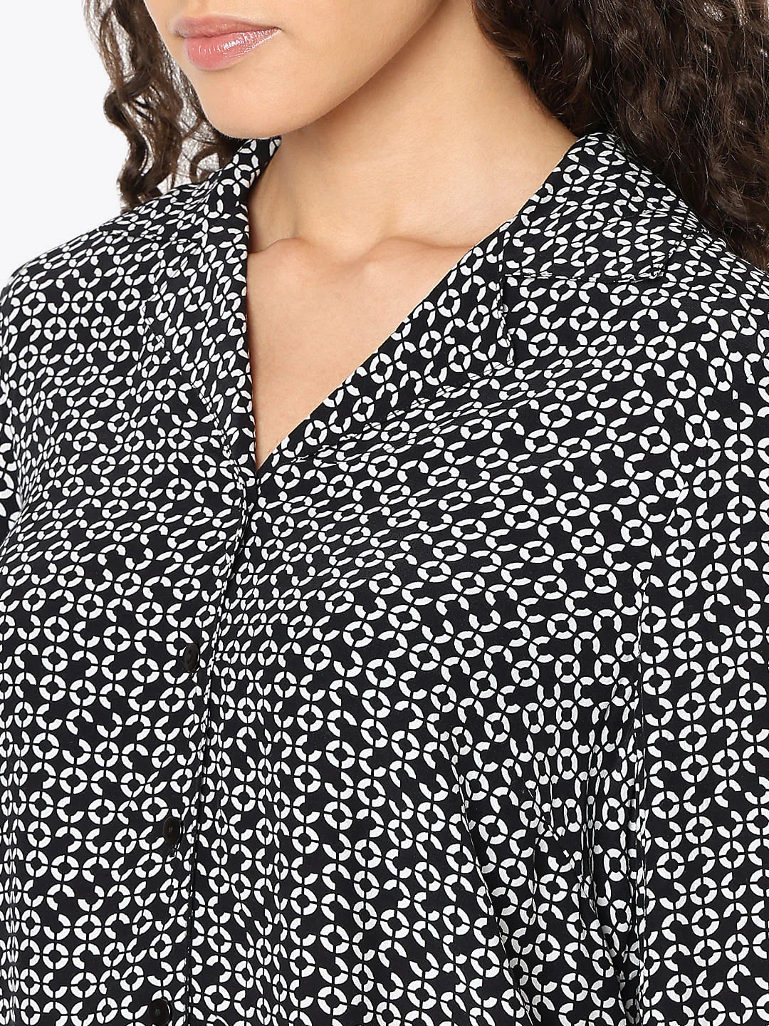 Black Printed Shirt - Image 8