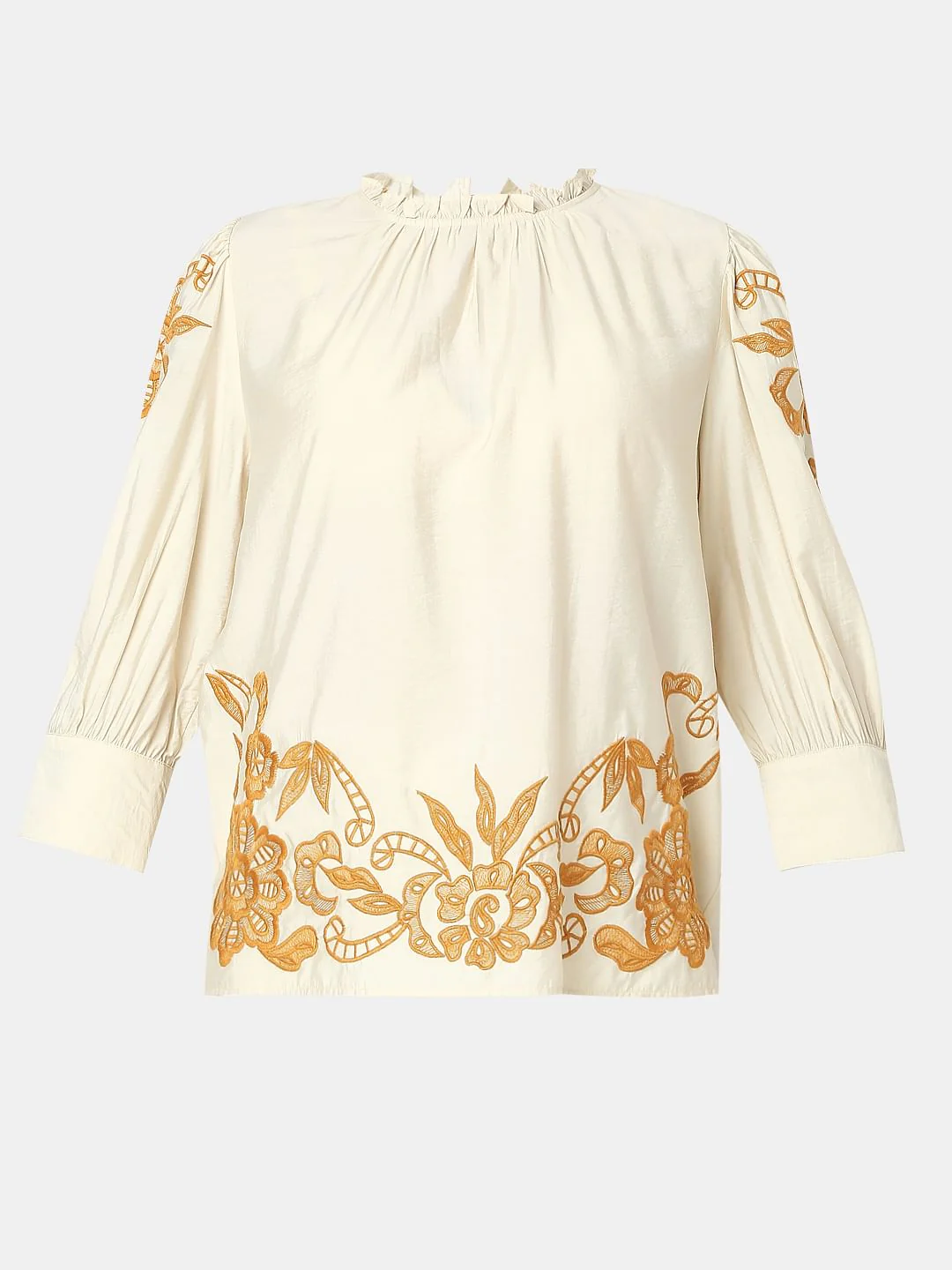 Beige Embroidered Top - Image 7