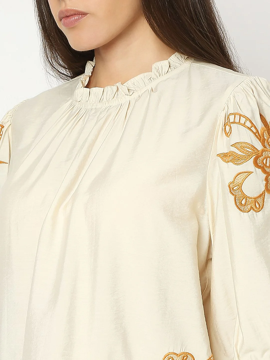 Beige Embroidered Top - Image 8