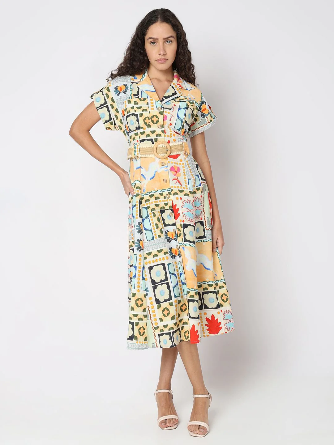 Multi-Colour Printed Shirt Dress - Image 2