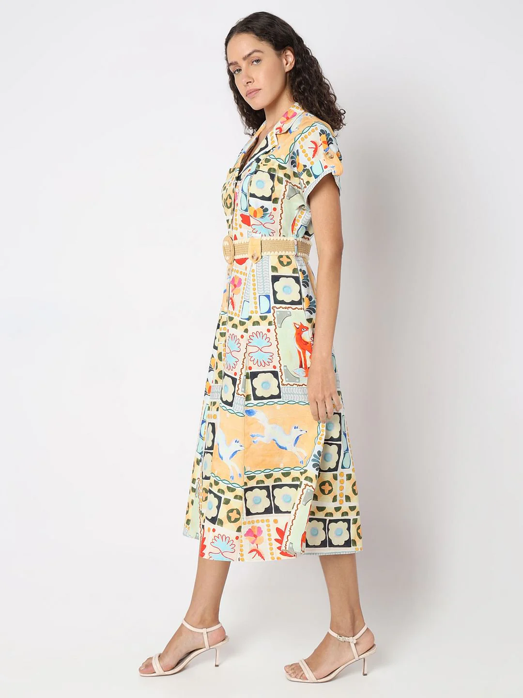 Multi-Colour Printed Shirt Dress - Image 3
