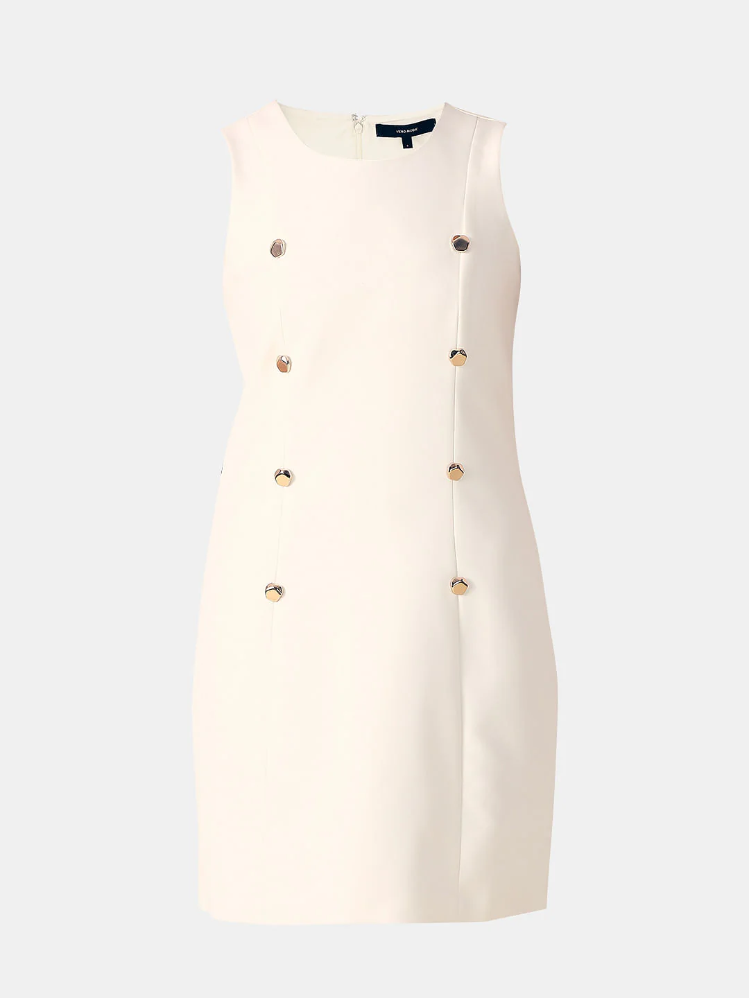 Off-White Sleeveless Sheath Dress - Image 7