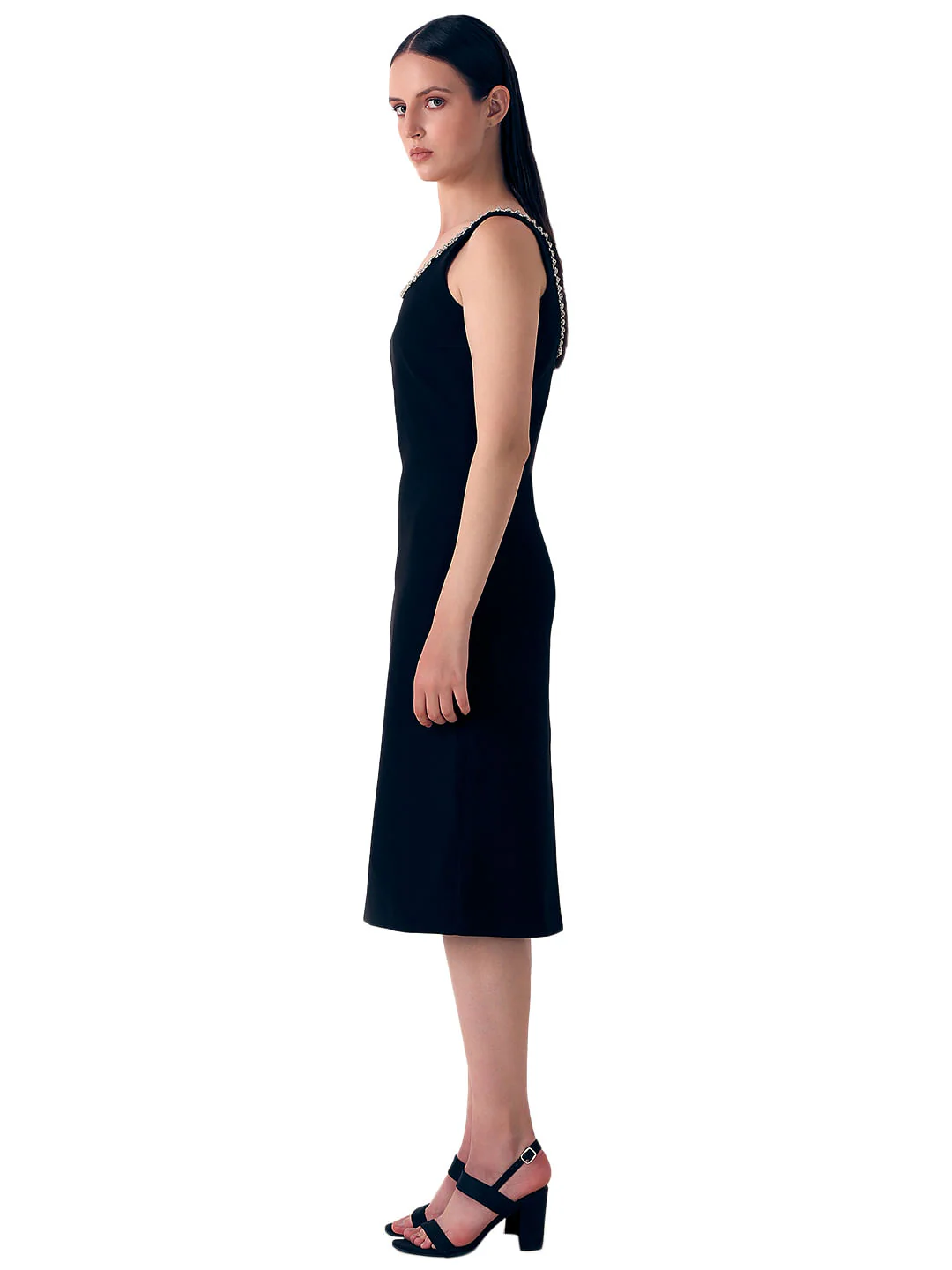 Black Bodycon Midi Dress - Image 3