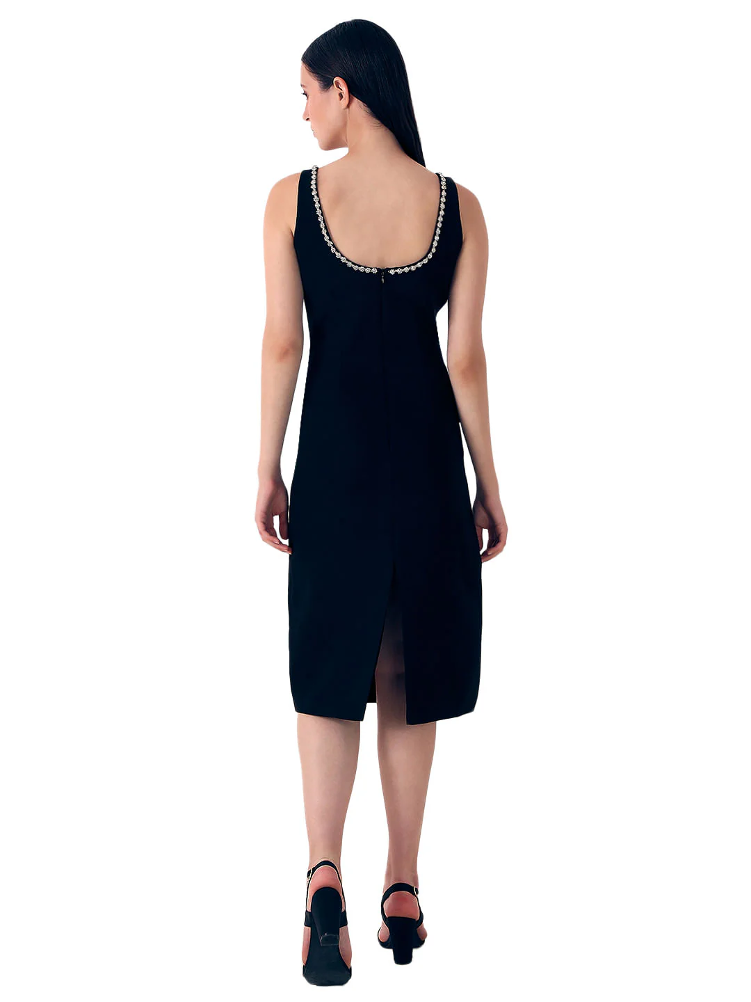 Black Bodycon Midi Dress - Image 4