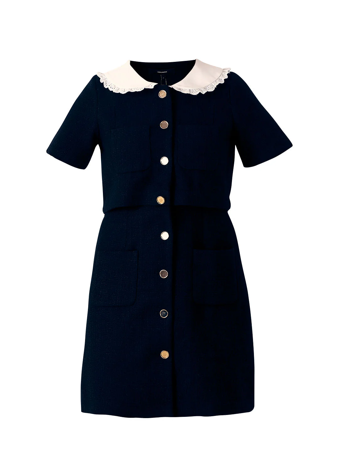 Black Textured Mini Dress - Image 8