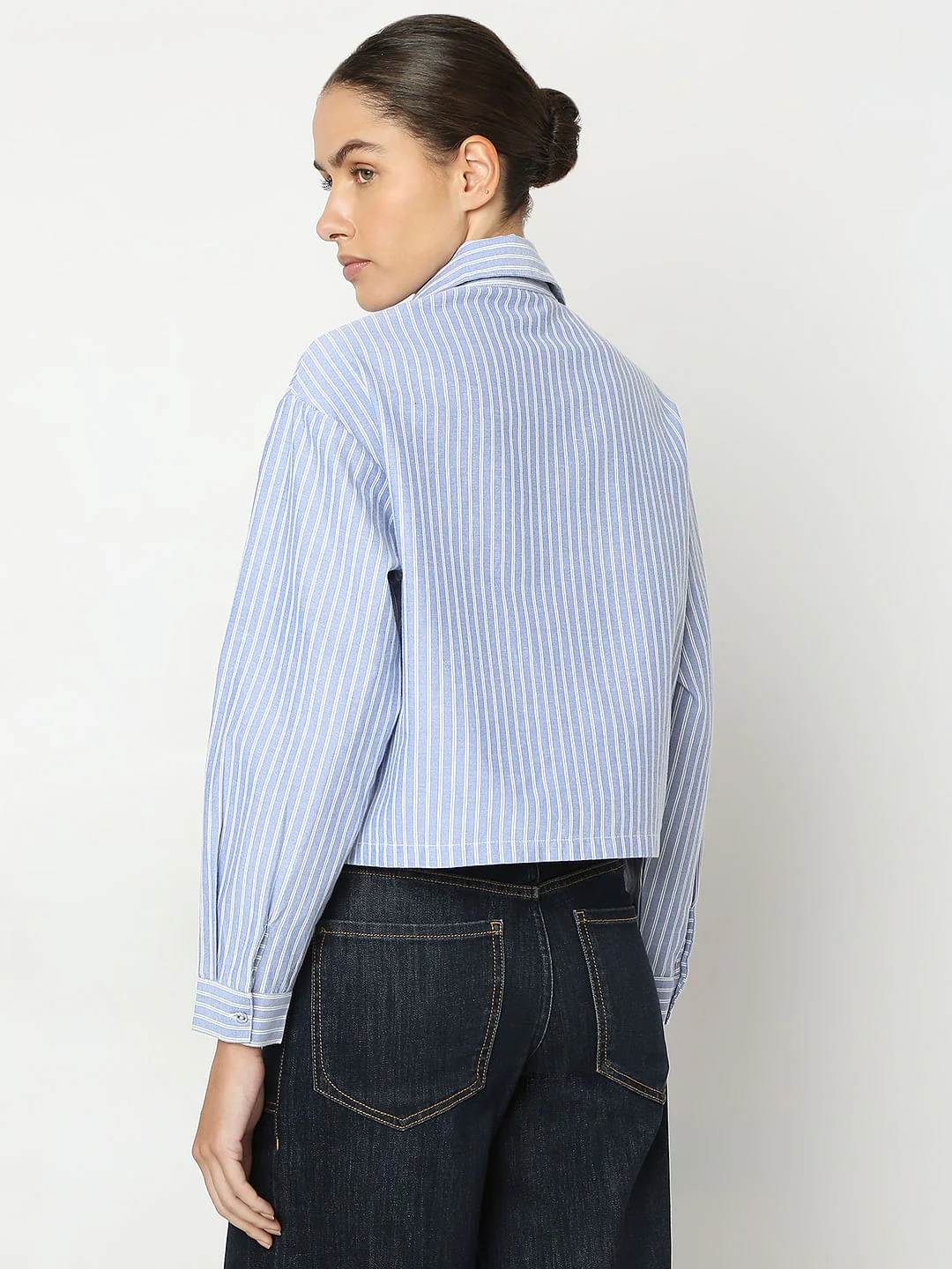 Blue Lace Striped Shirt - Image 4