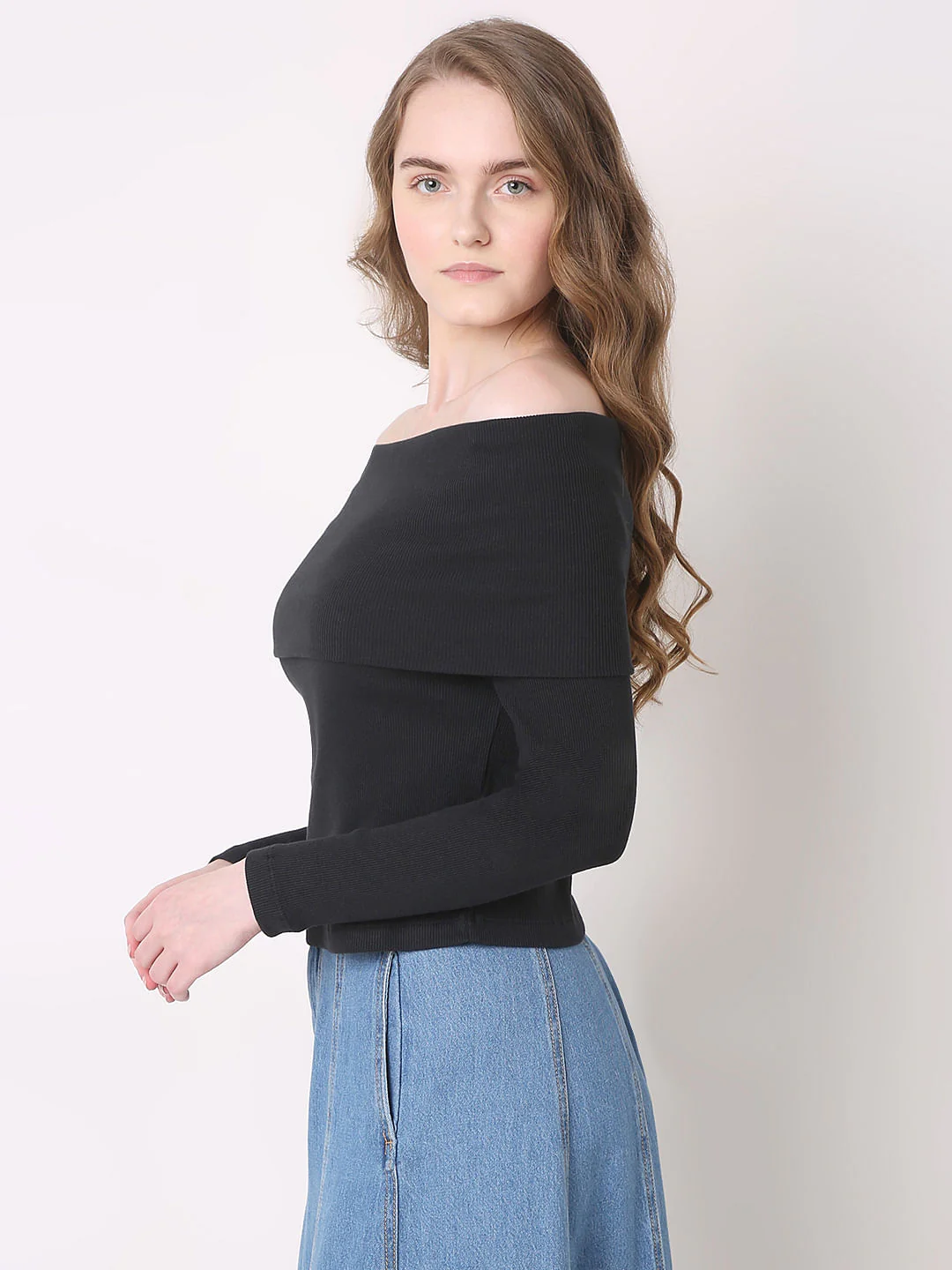 Black Off-Shoulder Top - Image 3