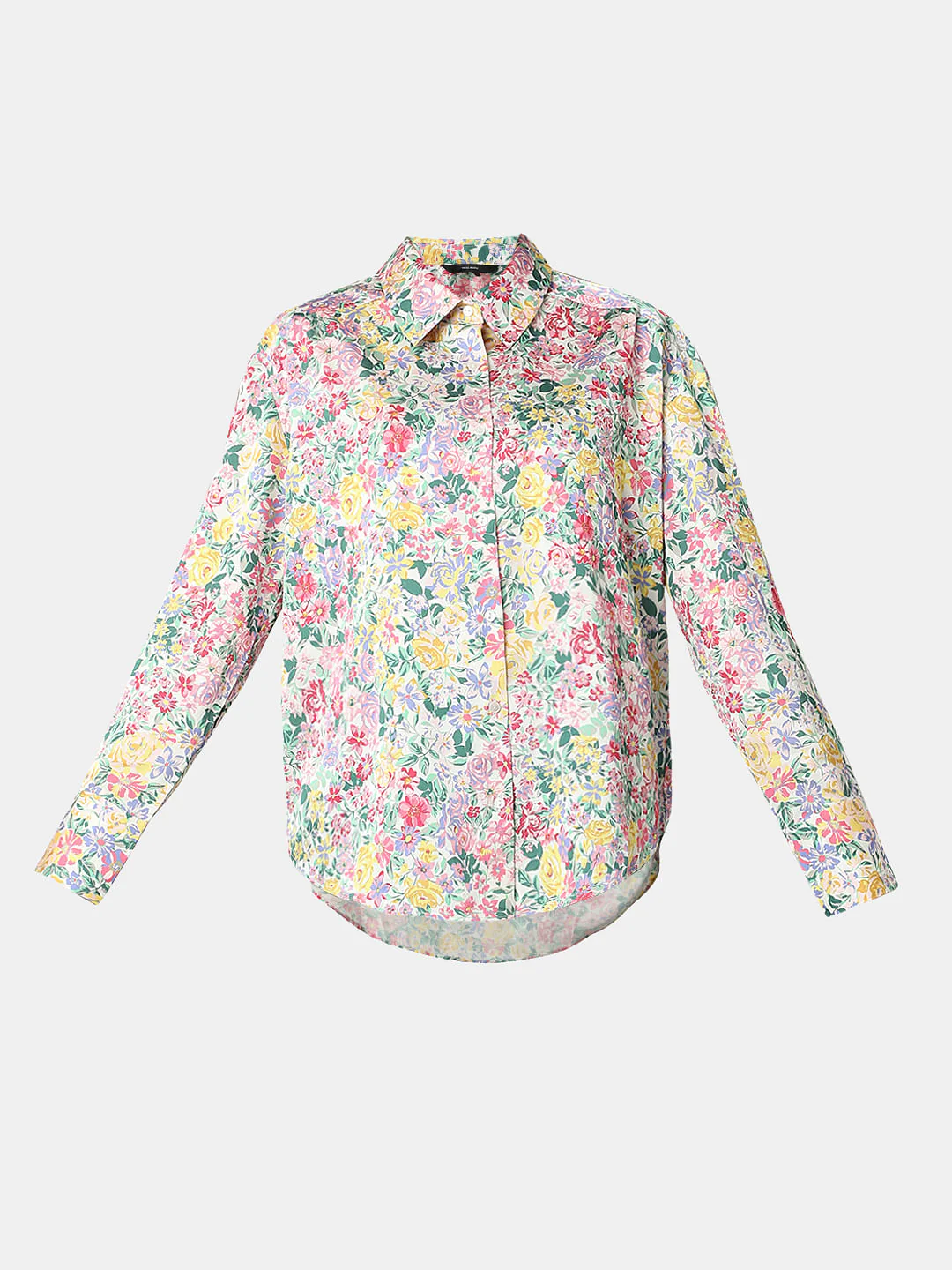 Pink Floral Satin Shirt - Image 7