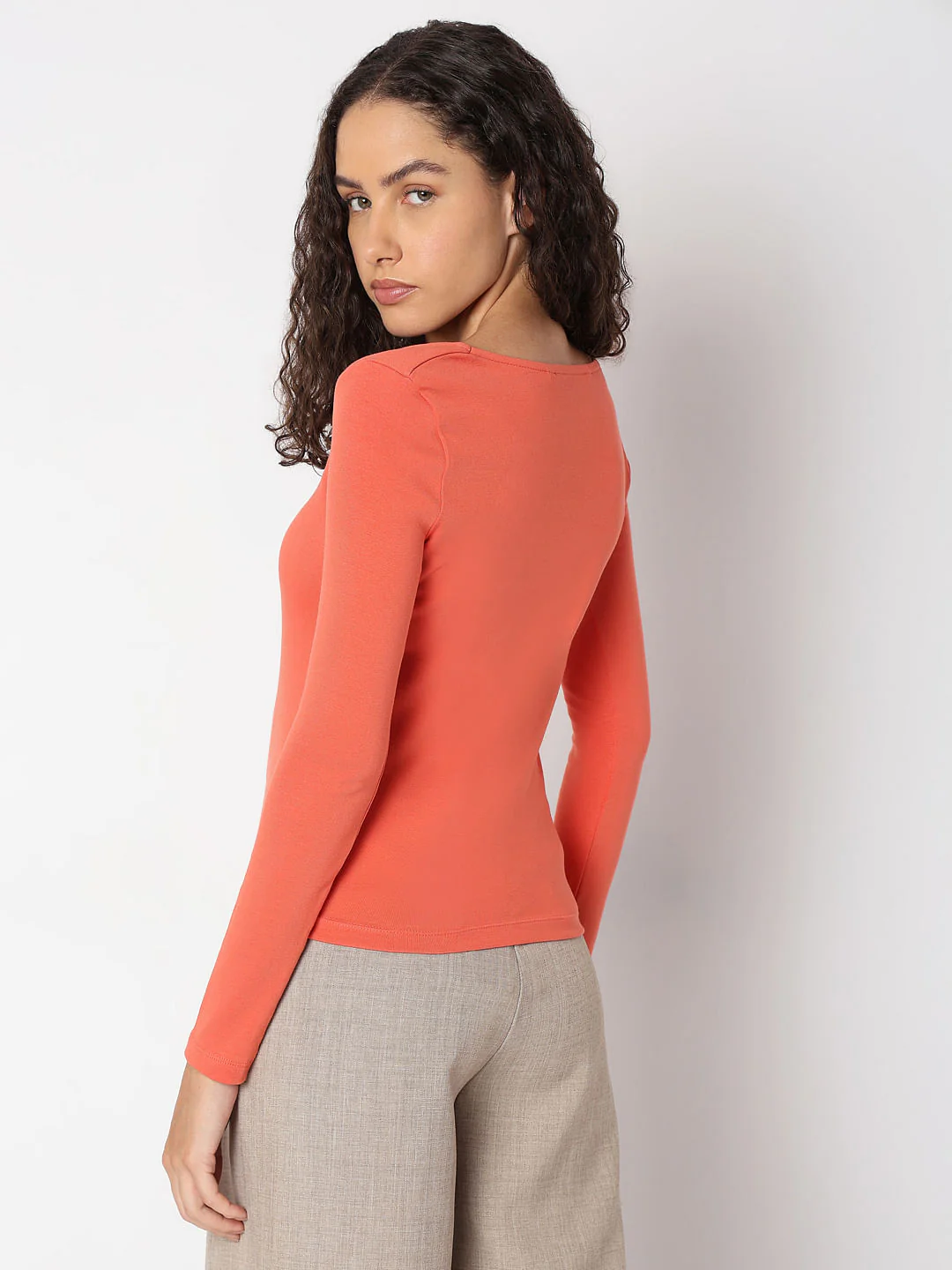 Coral Square Neck Top - Image 4